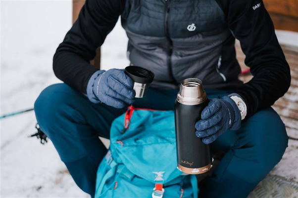 Termos turystyczny 1l FUORI czarny Rose Gold 28098