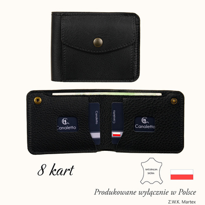 Portfel skórzany Canaletto Slim na zatrzask PM2452s246