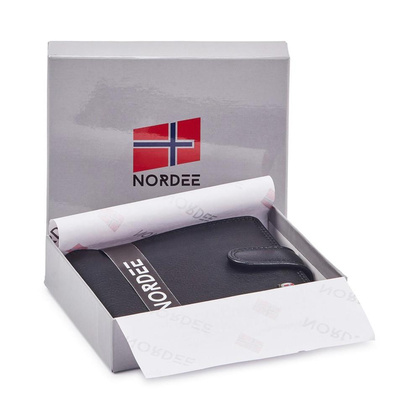 Portfel męski skórzany NORDEE GW-11 RFID Czarny