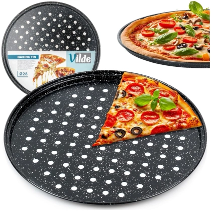 Forma do pizzy granitowa perforowana 28 cm