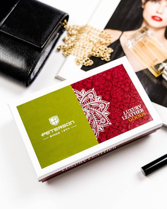 Skórzany elegancki portfel damski z ochroną rfid – peterson