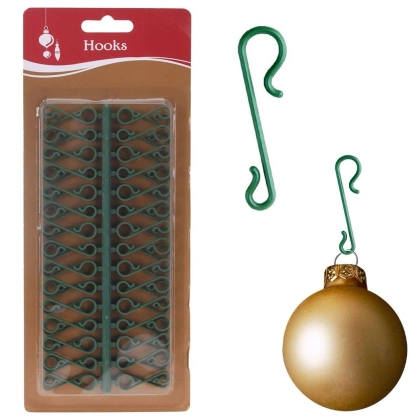 Haczyki do zawieszenia bombek ozdób na choinkę haczyk zielony święta zestaw 60 sztuk