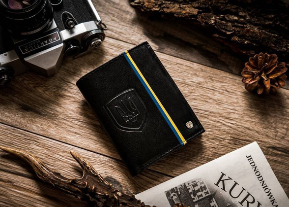 Skórzany portfel męski bez zapięcia z systemem rfid