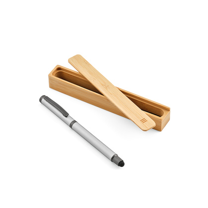 Dlugopis Woolf z recyklingowanej stali nierdzewnej z czarnym tuszem