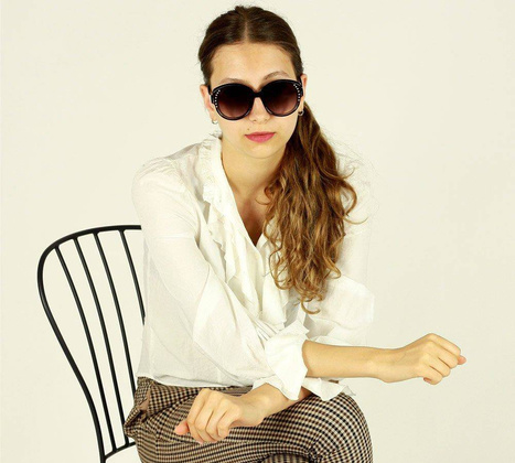 Luksusowe okulary przeciwsłoneczne MAZZINI DIAMOND czarny - min. zamówienie 20 / 50 / 100 szt.