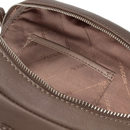 Torba na ramię skórzana PUCCINI ROYAL COLLECTION LGD2722 2 Brązowa