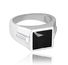 MINET Męski sygnet pierścien srebrny z czarną cyrkonią wielkość 28