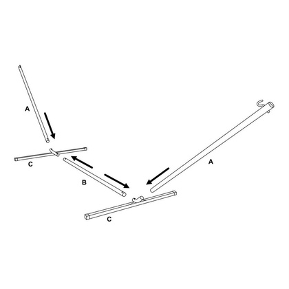 Stelaż do hamaka metalowy 350x115x90cm Royokamp