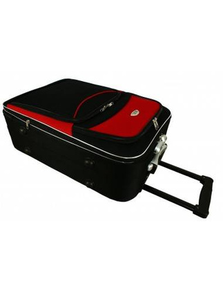 Zestaw walizek 3 walizek + Kuferek PELLUCCI RGL 773 Czarno czerwona