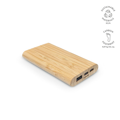 Bateria Powerbank Pythagoras Bambus 10 000 mAh