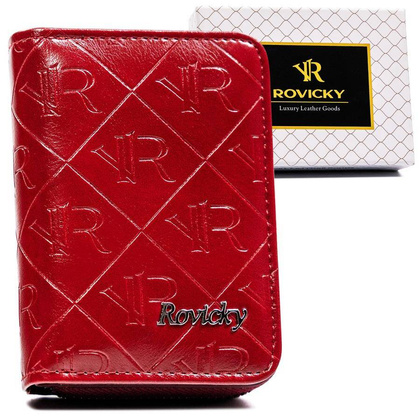 Mały portfel damski na zamek ze skóry naturalnej i ekologicznej