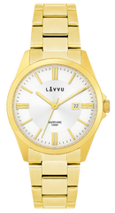 LAVVU Zegarek ze szkłem szafirowym HALLAND Gold
