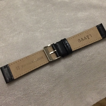 LAVVU Czarny szyty pasek SPORT z luksusowej skóry Top Grain - 20