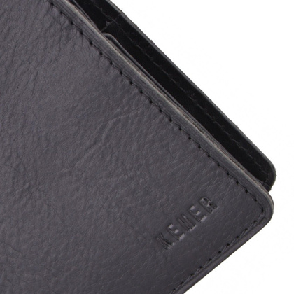 Portfel męski skórzany KEMER 331 Czarny - min. zamówienie 20 / 50 / 100 szt.