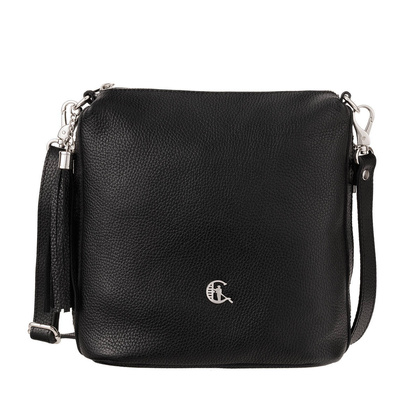 Czarna torebka damska Canaletto ze skóry groszkowanej – elegancja i funkcjonalność TD612