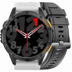 SMARTWATCH MĘSKI GRAVITY GT24-2 - LATARKA, DODATKOWY PASEK  (sg033b)