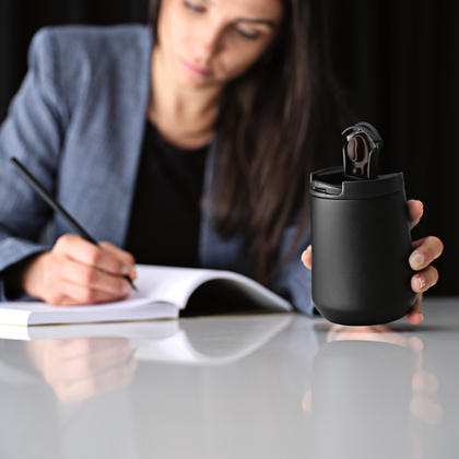 Kubek podrózny Eufrat ze stali nierdzewnej z recyklingu 420 ml