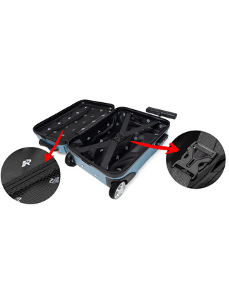 Bardzo mała walizka PELLUCCI RGL 885 XS 40x25x20 SZARY