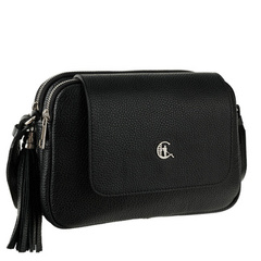 Damska torebka skórzana Canaletto z klapką i ozdobnym frędzlem – klasyka i elegancja na co dzień TD705