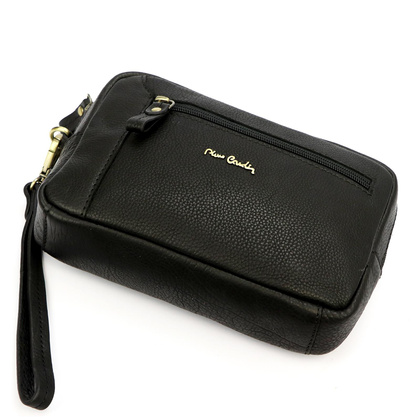 Skórzana saszetka męska do ręki czarna PIERRE CARDIN TILAK112 11423 Camel