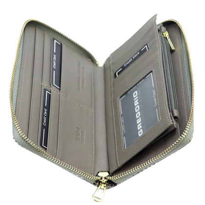 Portfel damski skórzany PELLUCCI SNR-119 popiel