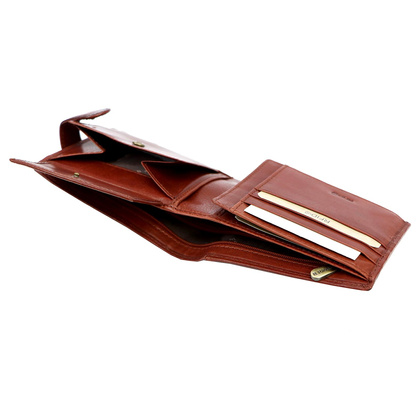 Skórzany męski portfel EL FORREST 709-29 RFID brązowy