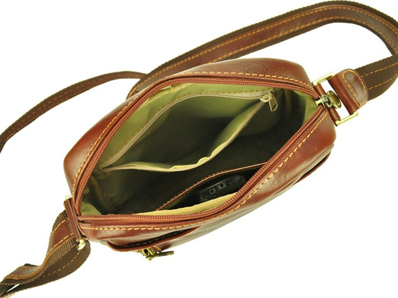 Damska saszetka ze skóry naturalnej Gregorio 885 camel-1