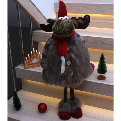Renifer świąteczny dekoracyjny pluszowy 67cm Saska Garden