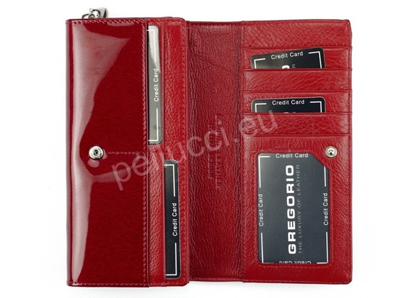 Portfel damski skórzany PELLUCCI PT-106 Czerwony