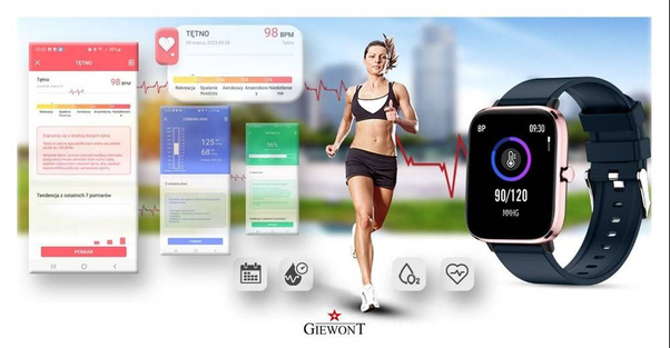 Smartwatch Giewont GW230-5 Różowe Złoto-Niebieski