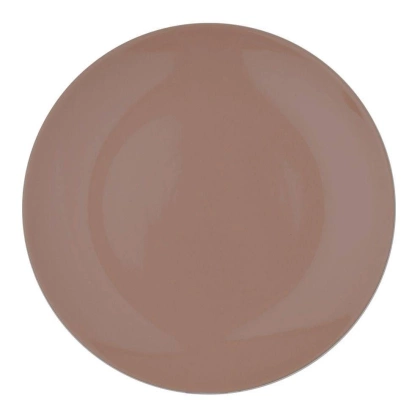 Talerz obiadowy płytki ceramiczny płaski duży 27,5 cm brązowy