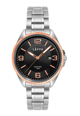 LAVVU Zegarek ze szkłem szafirowym  HERNING Rose Gold