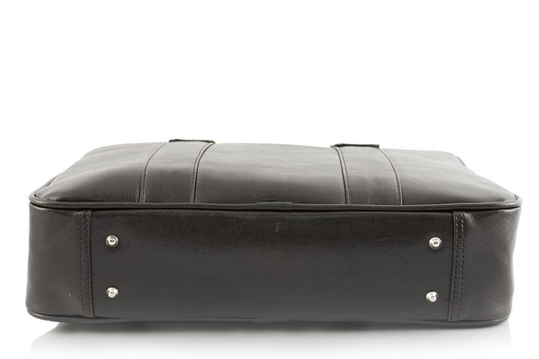 Ciemnobrązowa skórzana torba na ramię BRØDRENE B01 Kolor wnętrza: Czarny - min. zamówienie 20 / 50 / 100 szt.