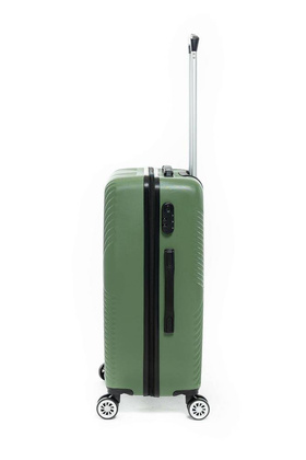 LYS Paris Cali Średnia twarda zielona walizka na kółkach 66 cm