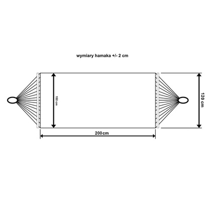 Hamak z frędzlami 2 osobowy 200x150cm Maiami Royokamp