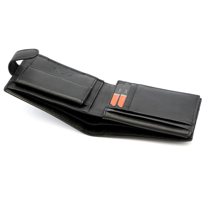 PORTFEL SKÓRZANY Pierre Cardin YS605 8806A czarny + czerwony