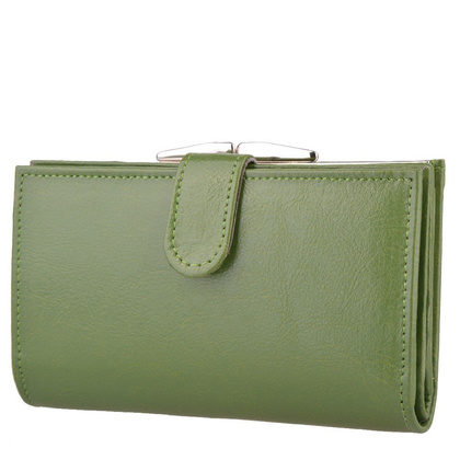 Portfel damski skórzany KEMER P13 Zielony - min. zamówienie 20 / 50 / 100 szt.