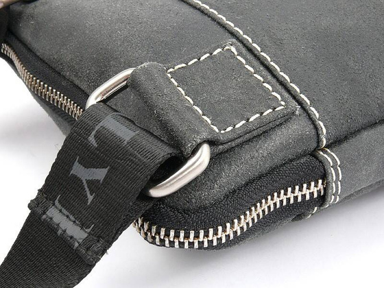 BH-321 NEBRASKA Torba na ramię skórzana Szara