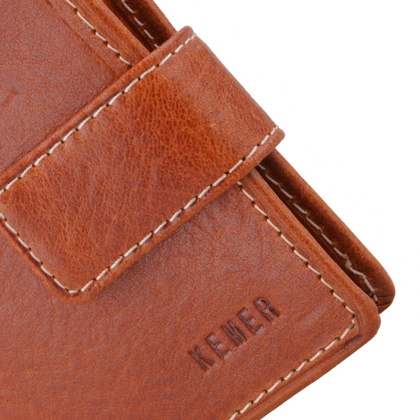 Portfel męski skórzany KEMER 005M/J Jasny Brąz - min. zamówienie 20 / 50 / 100 szt.