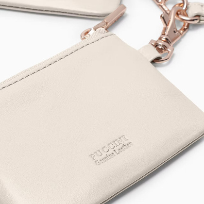 Brelok z saszetkami skórzanymi PUCCINI VULCANO ZN92512 6A Beżowy