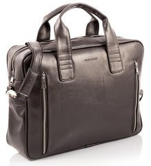 Ciemno brązowa skórzana torba na ramię b02 Kolor wnętrza: Czerwony - min. zamówienie 20 / 50 / 100 szt.