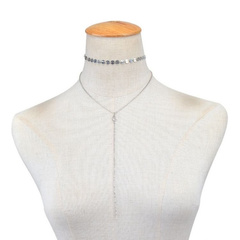 NASZYJNIK CHOKER wpadający Z DIAMENCIKIEM N537S