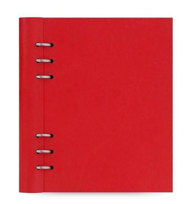 Clipbook fILOFAX CLASSIC A5, notatnik i terminarze bez dat, czerwona okładka