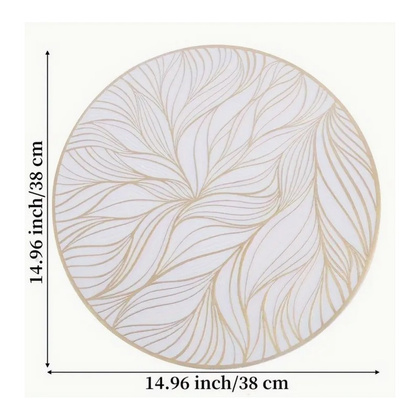 Podkładka na stół 38 cm złota ażur okrągła MP43