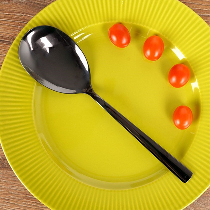 Łyżka do sałaty stalowa czarna 25 cm BLACK