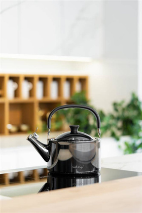 Czajnik 1,5l z gwizdkiem Diamante grafitowy polerowany 28180
