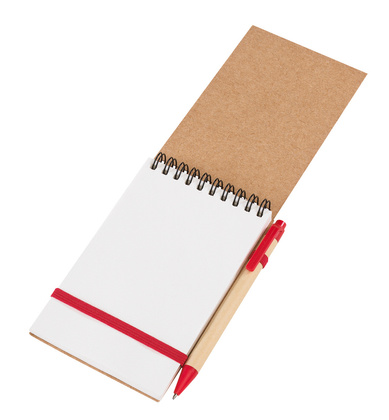 Ekologiczny kołonotatnik RECYCLE M, czerwony