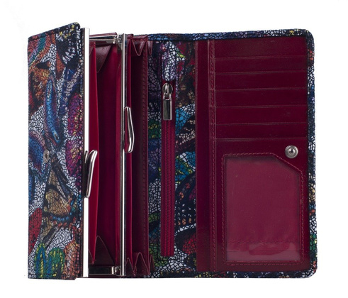 Portfel damski skórzany KEMER 007D Czerwony - min. zamówienie 20 / 50 / 100 szt.