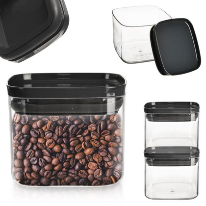 Pojemnik kuchenny kwadratowy z pokrywką i uszczelką do żywności 700 ml