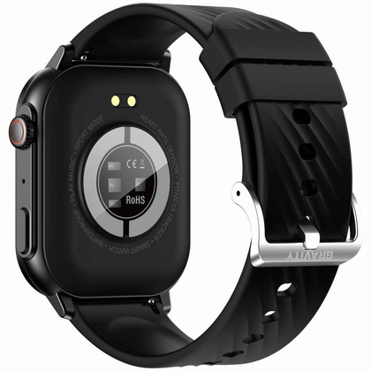 Smartwatch Gravity GT15-1 Czarny Pasek Silikonowy + Czarna Bransoleta